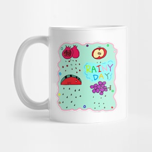 Rainy Day, Fruit Seed Rain Mug